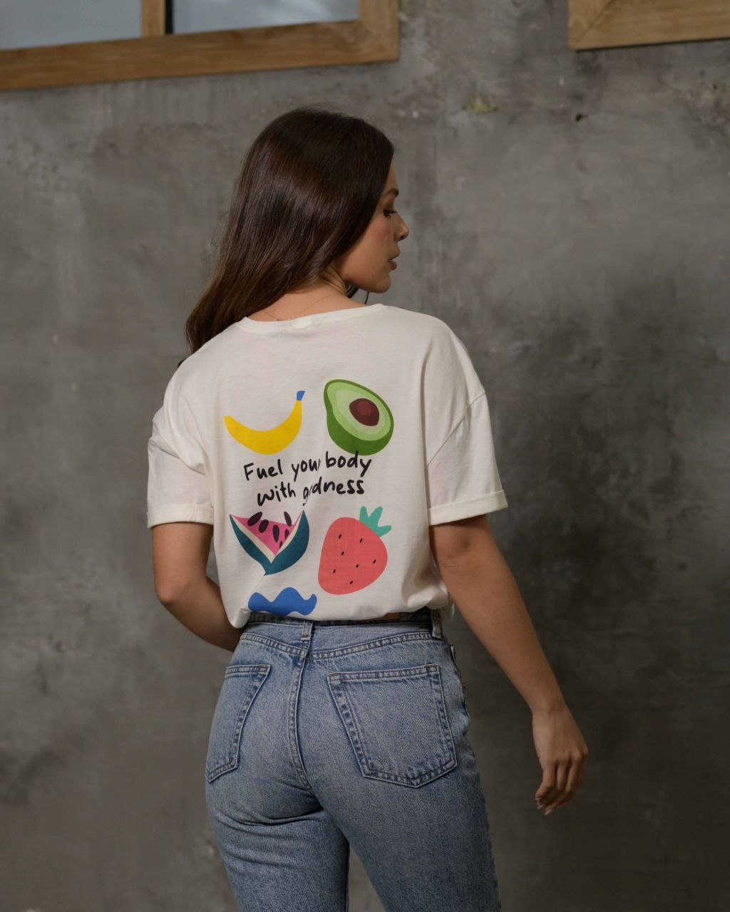Camiseta Kila Fruits Marfil