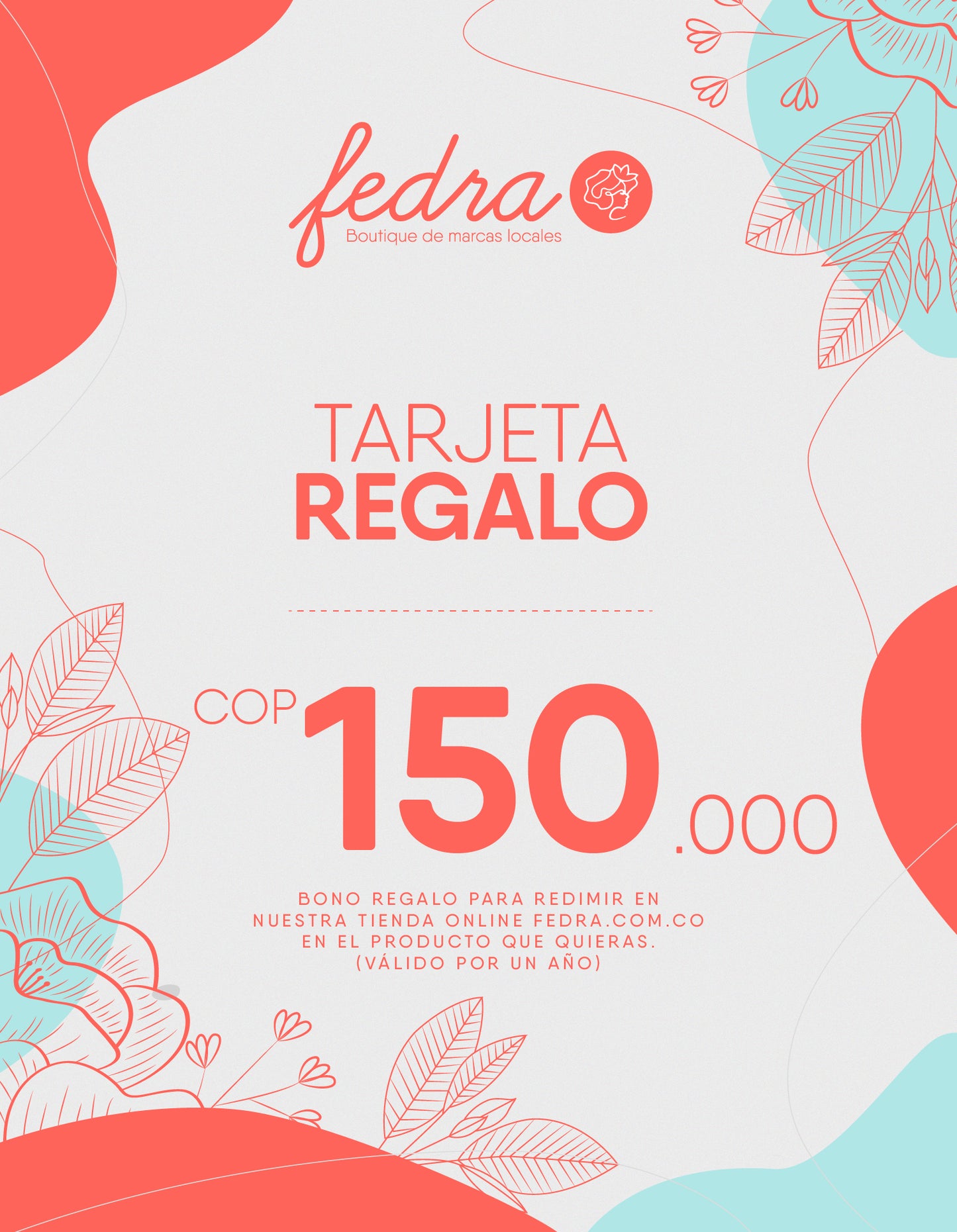 Tarjeta Regalo $150.000 / fedra.com.co
