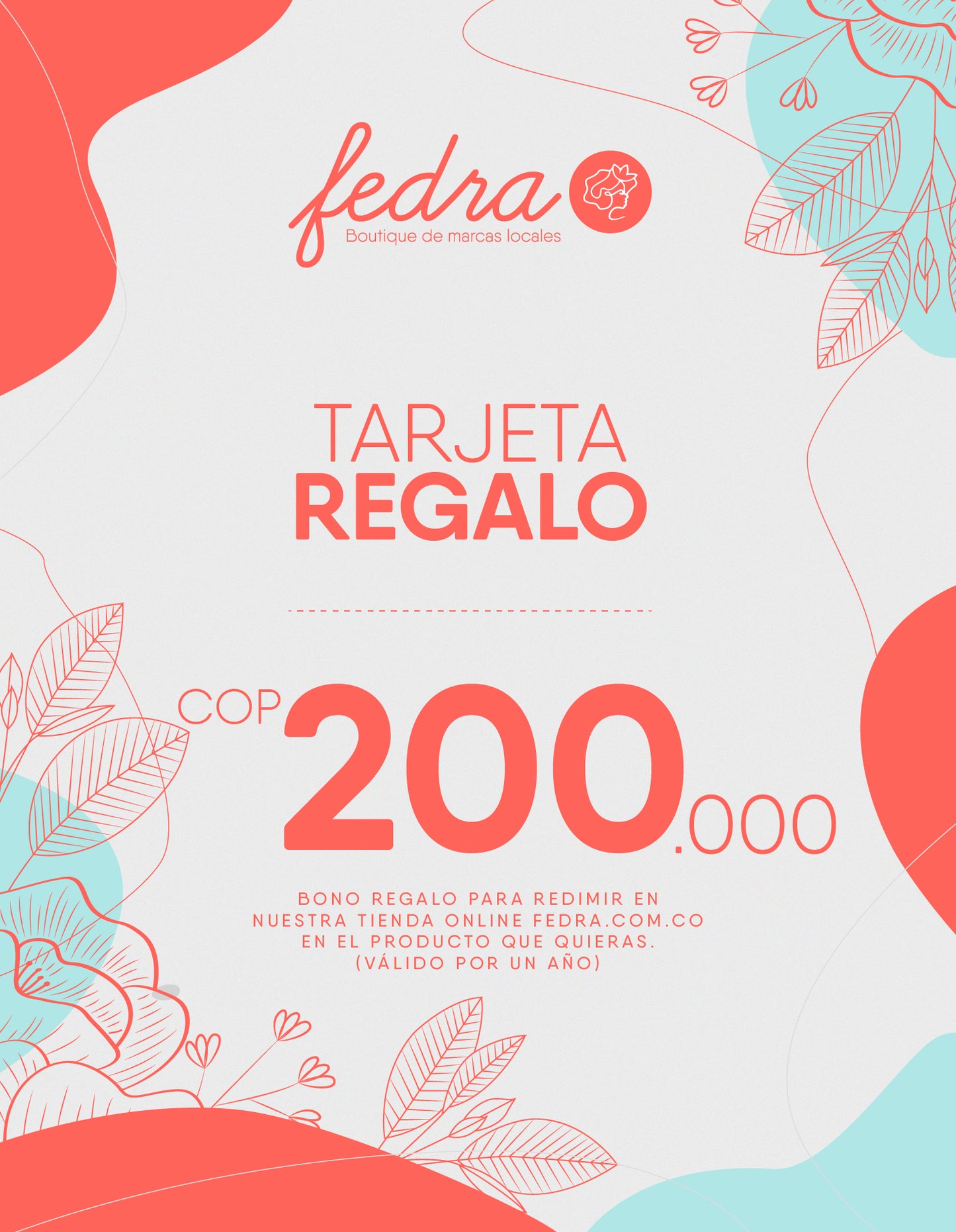 Tarjeta Regalo $200.000 / fedra.com.co
