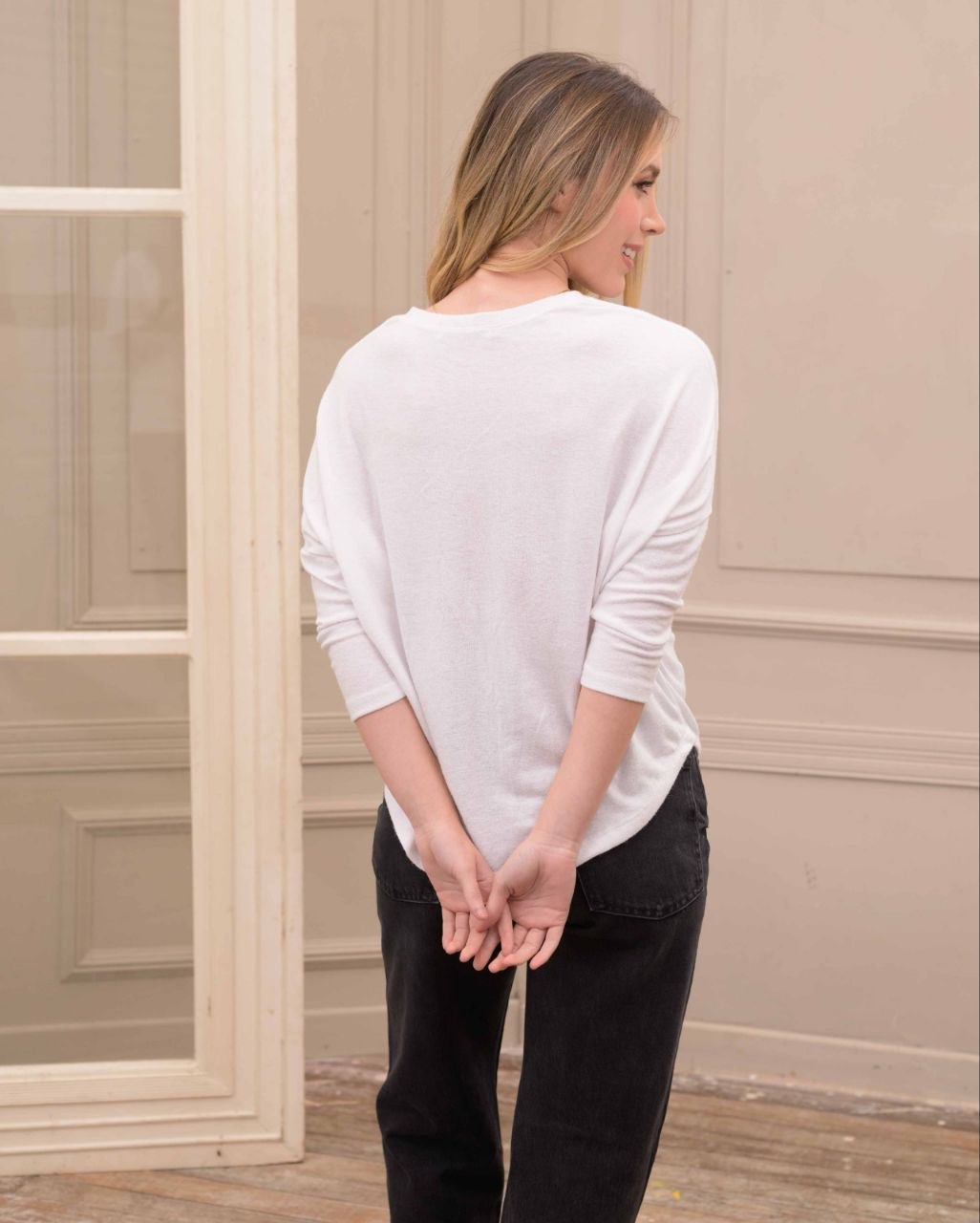 Blusa New Basic Moscu Marfil