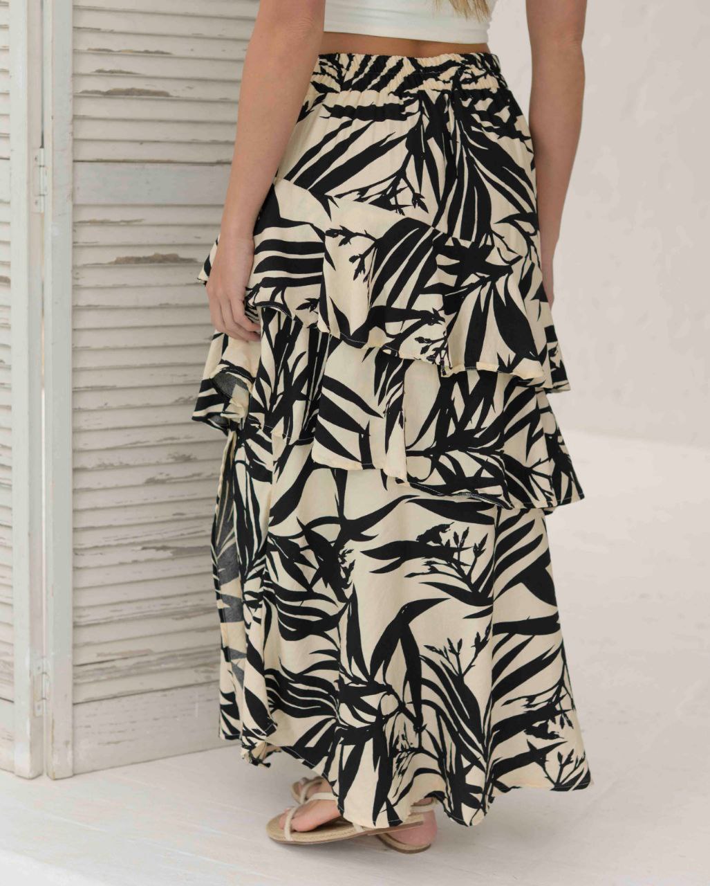 Falda Karen hojas Negras