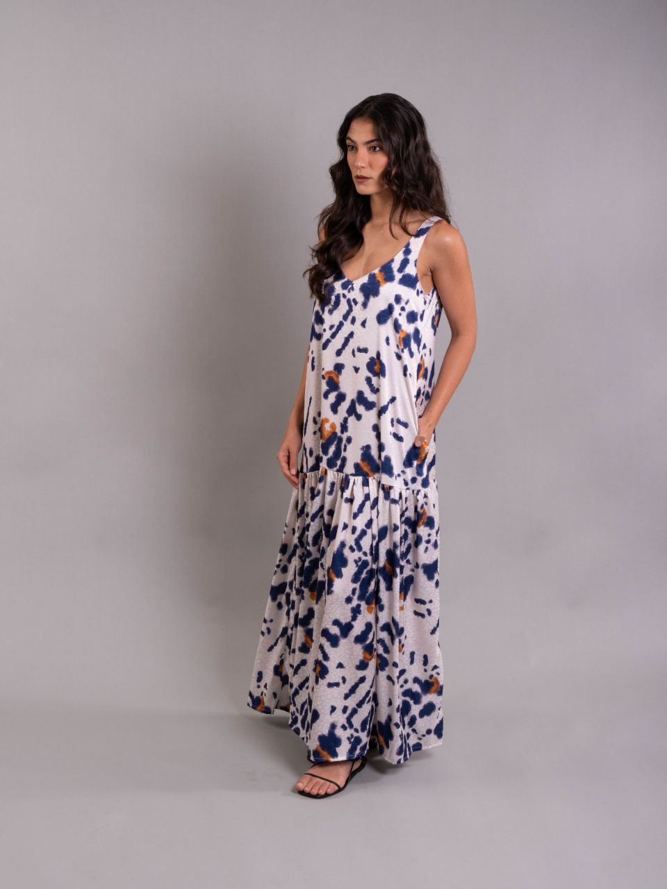 Vestido Marcia Print Azul