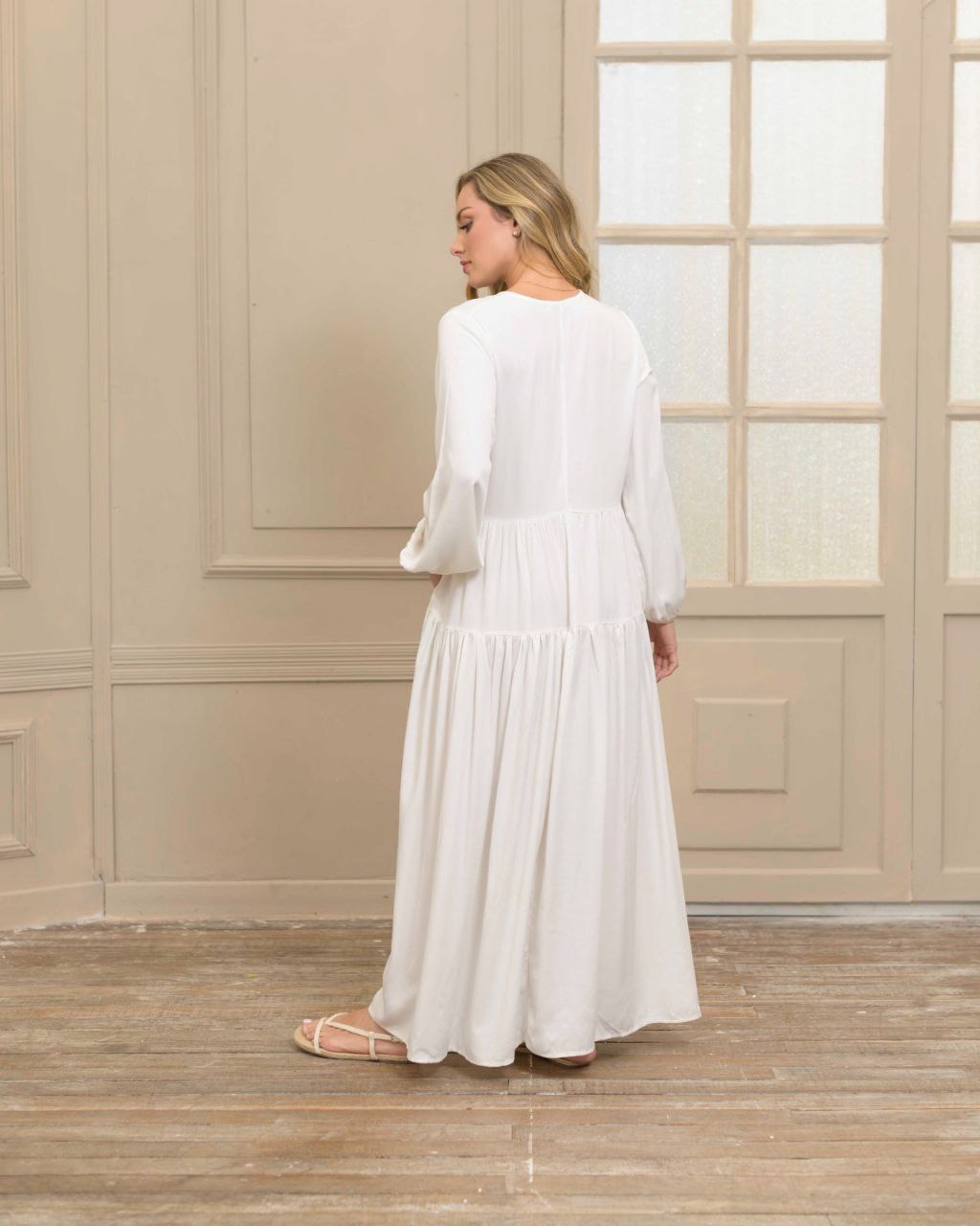 Vestido Eloisa Plane Marfil