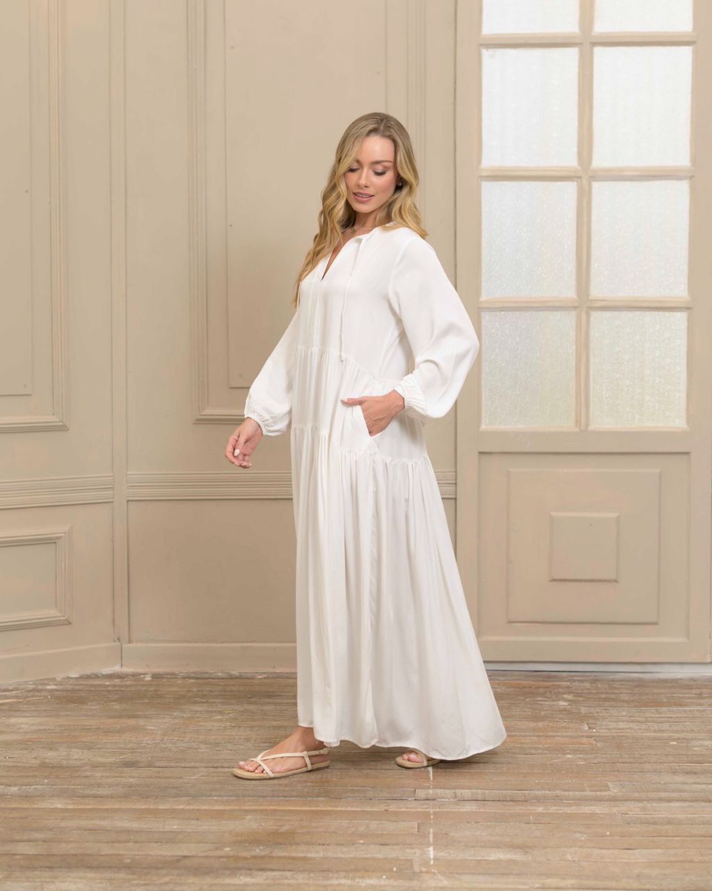 Vestido Eloisa Plane Marfil