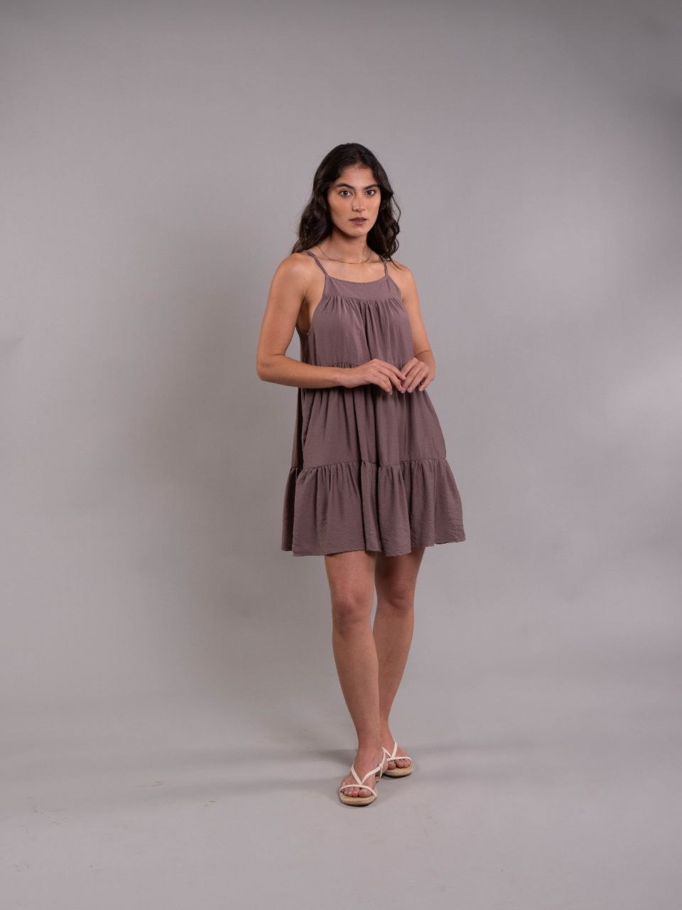 Vestido Alexa Plane Brown