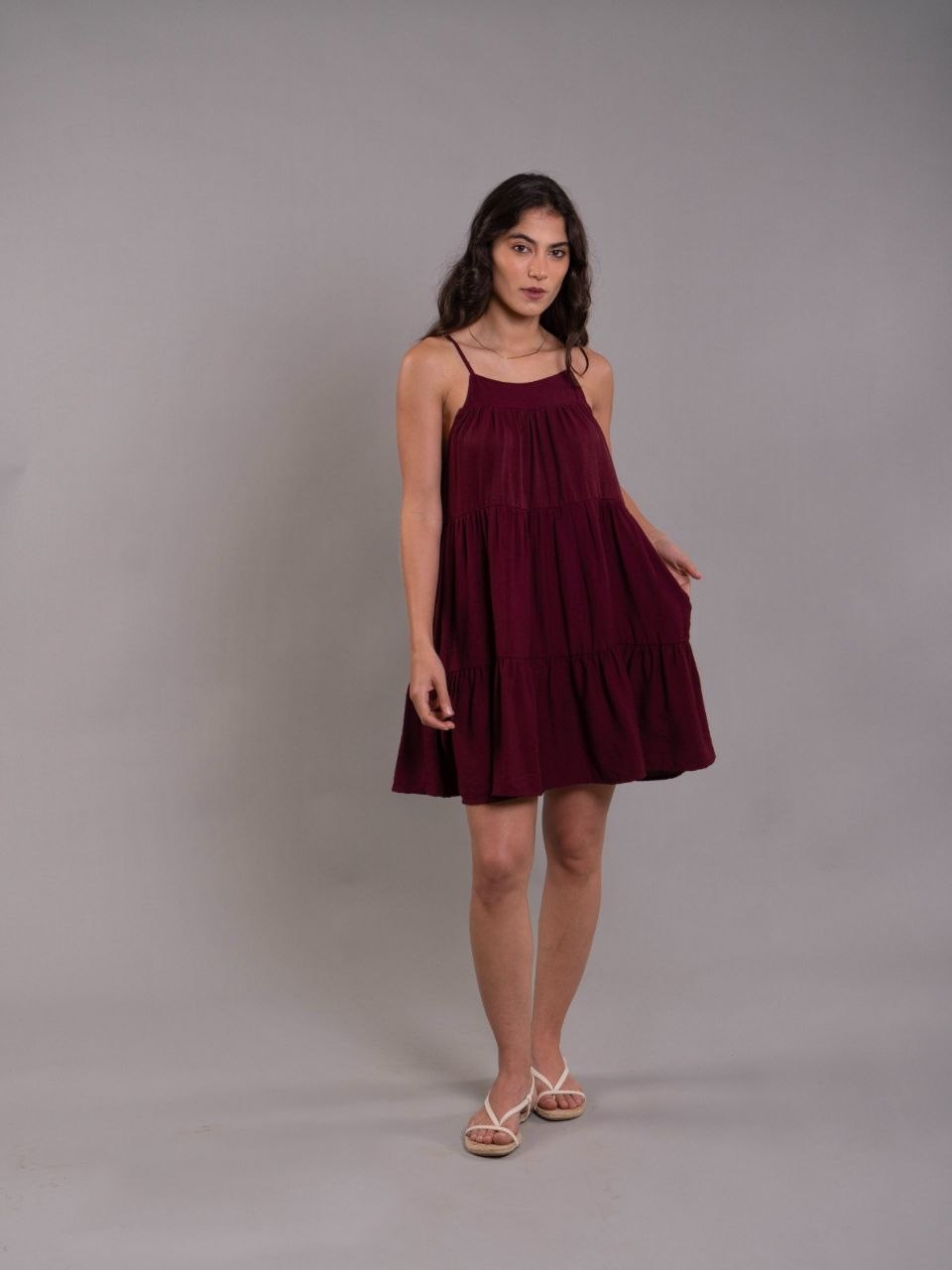 Vestido Alexa Plane Uva