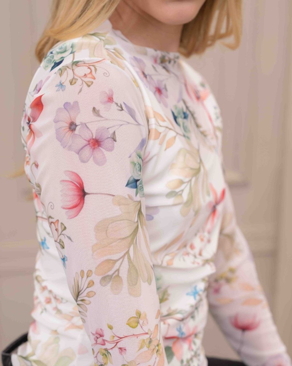 Blusa Jacky Flores Marfil